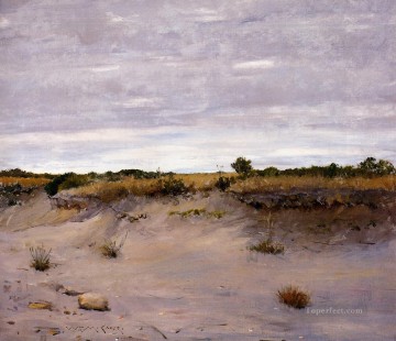  Island Oil Painting - Wind Swept Sands Shinnecock Long Island William Merritt Chase